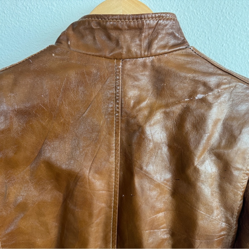 Vintage Beau Breed Sherpa Lined Leather Jacket - Picture 4 of 5